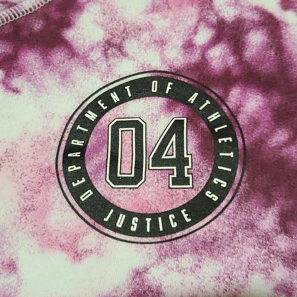 Justice tie dye cropped sweatshirt
